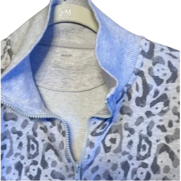 Aerie Leopard Print Quarter Zip Pullover Size XS - Picture 5 of 6